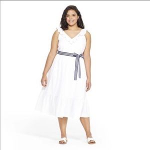 Vineyard Vines Target Sleeveless Ruffle Midi Dress